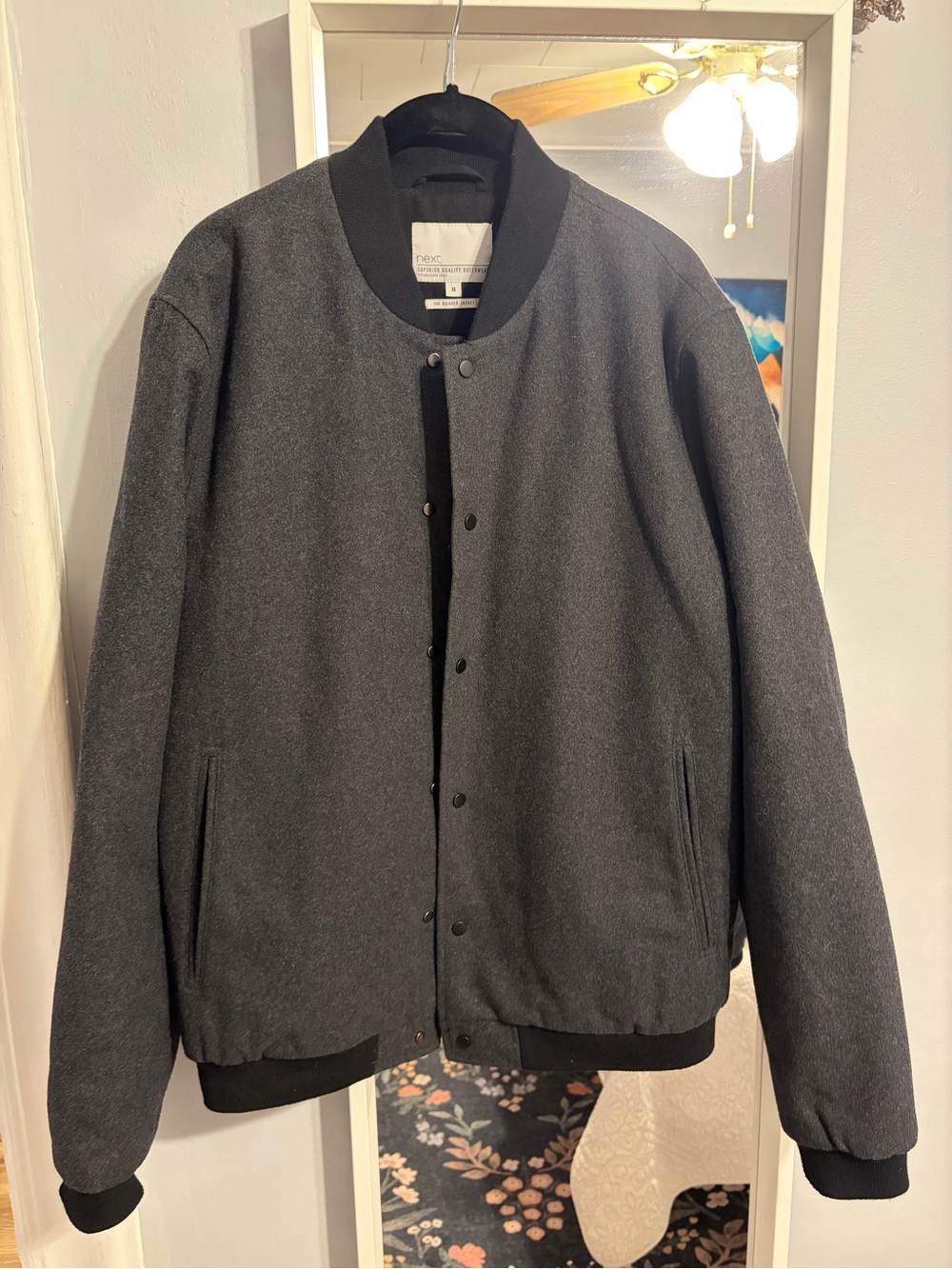 next Men’s Dark Gray Bomber Jacket